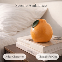 Home Decoration Ceramic Fruit Ornament for Living Room Decor, Minimalist Design Figurine with Single-Color Glazed Finish