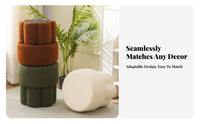 Mushroom Pouf Boucle Texture toadstoolShaped Pouf space-saving Size for Small areas