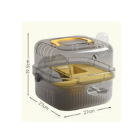 Transparent Small Pet Carrier Chew-Resistant-Resistant Hamster Travel Carrier