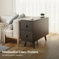 C-Shaped Sofa Table Space-Saving Nightstand Long-Lasting and Sturdy