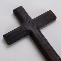 Nordic Style Wooden Cross Charcoal Black Vintage Hanging Decoration
