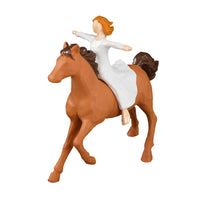 Girl on Horse Statue Sculpted Equestrian Statue Elegant for Shelf