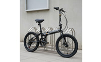 Variable Speed 20 Inch Folding Bike Foldable Design Disc Brake Folding Bike Adjustable Height Portable Commuter Bike Comfortable Saddle for Students, Adults, Commuters, Commuting, Outdoor, City