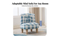 Button-Tufted Mini Sofa Cute Design kids' Furniture Rolled Arms for Girls, Boys