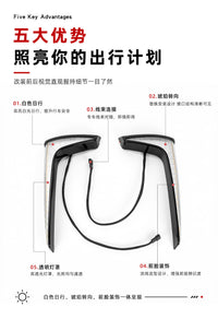 Front Fairing Leg Guard Light with Daytime Running Light and Turn Signal for Indian Black Horse Challenger Navigator
