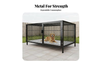 SturdyDuty Bar Enclosure Easy to Clean Dog Kennel Large Space Rust-Resistant for Small Pet Owners, Groomers, Home, Backyard