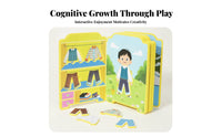 EVA Dress-up Game Book Illustrated Removable Clothes Book Colorful