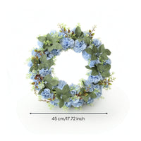 Carnation Wreath Holiday Artificial Floral Wreath Lifelike for Front Entrance