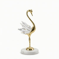 Swan Ornament with Crystal Wings Elegant Swan Figurine Timeless for Homeowners