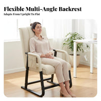 Folding Lounger Padded padding Adjustable Recliner Chair Includes Headrest