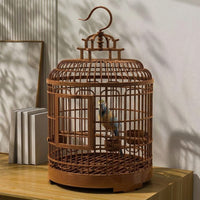 Small Bird Cage with Round Design, Large Bird Cage Style for Indoor Use, Portable Pet Bird Cage with Easy Removable Tray for Cockatiels