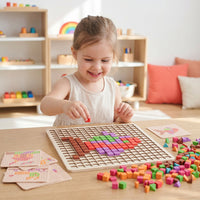 3D Wooden Building Block Puzzle Tabletop Game for Kids Early Education