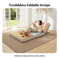 Adjustable Floor Recliner Foldable Oval Hug Lounger Two-in-oneUse Design Includes Blanket and Pillow for Teens, Pairs