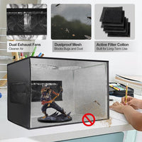 Foldable Airbrush Spray Booth Portable Paint Cover with Fiberglass Rod Support