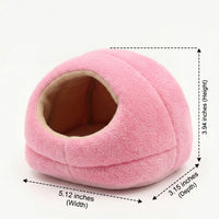 Hamster Sleeping Bag Cube Hanging House, Winter Hamster House and Warm Hamster Nest, Cozy Hamster Bed for Sugar Glider Autumn Winter Warm Pet Cage