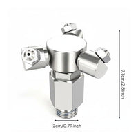 Stainless Steel Rotary Cleaning Nozzle 3 Water Outlets Stainless Steel Spray Head Easy to Install for Factory