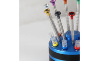 10 Pieces Screwdriver Set with Stand Anti-Slip Precision Screwdriver Set Electronics Repair Tool Kit Rotatable for Watchmakers