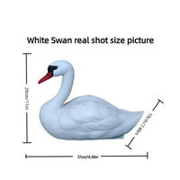 Swan Garden Ornament Realistic Animal Sculpture Freestanding for Pond