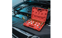 26 Pieces Automotive Air Conditioner Leak Test Set Easy to Use Vehicle Cooling System System Plug Test Kit Portable Case for DIY Enthusiasts