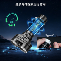 WURKKOS沃克思达DL05强光深潜水手电筒远射SFT70聚泛双头6000LM