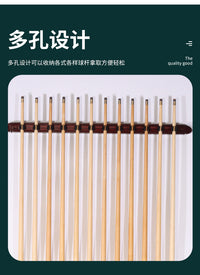Solid Wood Wall-Mounted Billiard Cue Rack with Roman Style