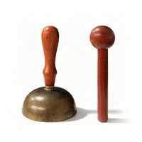 Brass Handheld Singing Bowl Set for Meditation and Yoga