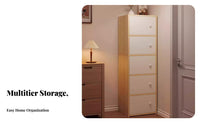 Floor-Standing Narrow Side Cabinet Freestanding Tall Slim Storage Tower Space-Saving storage shelf Multi-Functional for Homeowners, Renters, Students, Living Room, Small Spaces, Bedroom, Home Office
