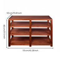 Mortise and Tenon Console Solid Wood Audio Rack Storage Shelf Wooden Amplifier Stand Heavy-duty Stability Suitable for Living Room Home Theater Studio Office