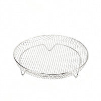 Air Fryer Accessories - Round Stainless Steel Grill Rack and Frying Net Basket