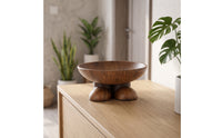 Feet Shaped Bowl Wood-Grain Bowl with Feet Shape Sculptural for Entryway, Living Room, Desk