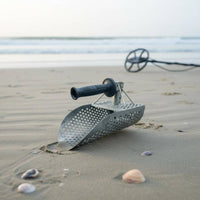 Gold Panning Black Handle Sieve Angled