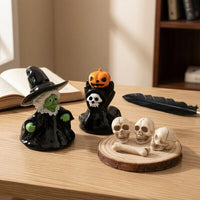 Halloween Ghost Pumpkin Skull Witch Spider Flame Hanging Pot Holiday Decoration