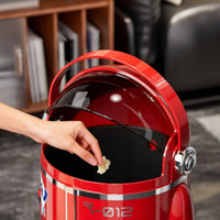 Decorative Trash Can with Lid Odor Proof Astronaut Trash Can Double Barrel