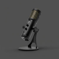 USB Audio Device Black Cylindrical Audio Device Round Base