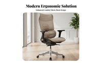Ergonomic Mesh Chair with Leg Rest Support Highspine Ergonomic Chair Quiet Rolling Casters robust Duty for Remote Workers