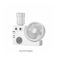 Portable Design Mini Misting Fan Quiet Operation USB Desk Fan with Humidifier Low Noise Personal Space Cooler 3 Speed Settings for Office, Bedroom, Dorm Room