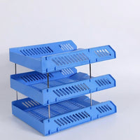 4-Tier Desktop File Organizer with Pen Holder, Desk Storage for A4 Documents, Stackable Vertical for Office Workers