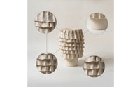 Vase with Wrinkled Texture Contemporary Resin Vase Sturdy for Shelves