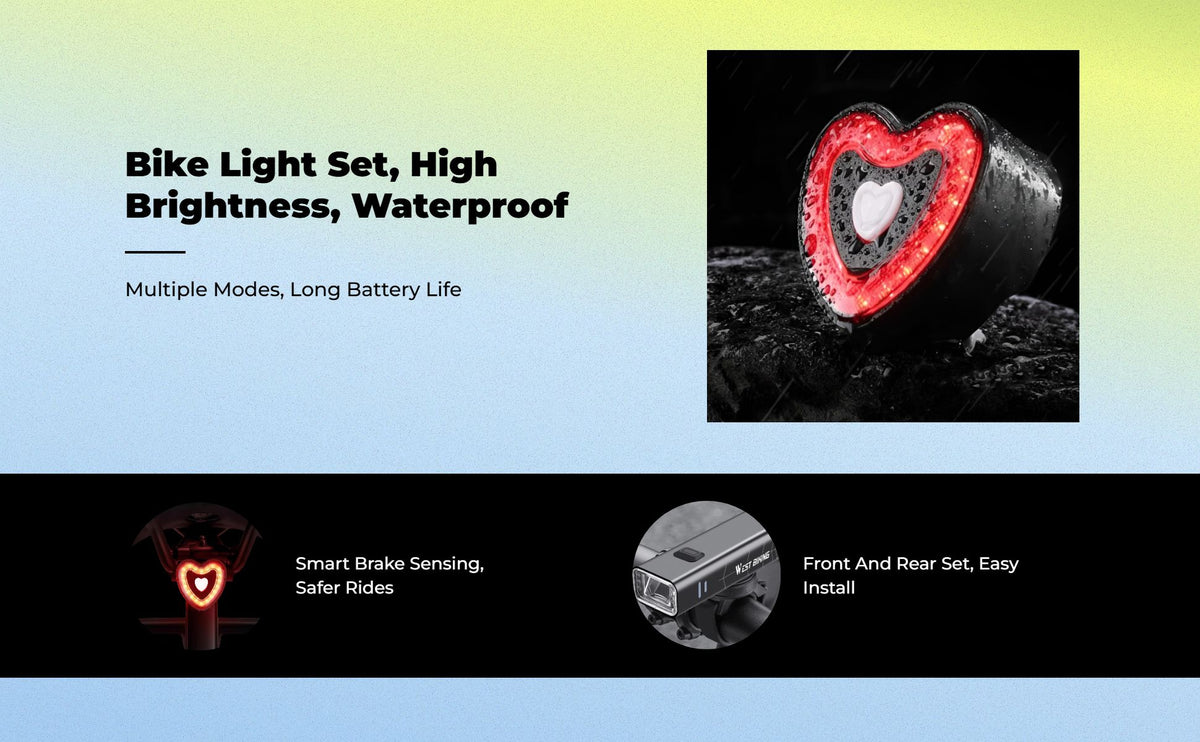 Bike Light Set: brake sensor, USB