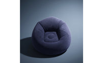 Flocked Inflatable Bean Bag Chair Portable Inflatable Beanbag Quick Setup Inflate Chair Comfortable for Dorm Room