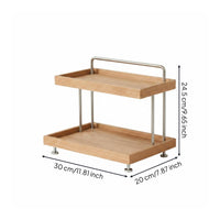 Desktop Storage Organizer Multi-Layer Tabletop Display Shelf Space Saving 2 Level Storage Stand for Kitchen Counter, Vanity