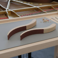 2 Pieces Piano Hammer Sanding Board Wood Handle Piano Voicing Tool Sturdy Metal