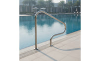 Corrosion-Resistant Stainless Steel Pool Handrail Heavy Duty Pool Handrail with Mounting Bases Secure Grab Stable for Swimmers