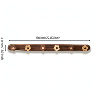 Coat Rack with Flower Hooks Decorative Flower Coat Rack Rustic for Entryway