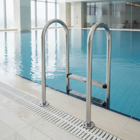 Pool Steps with Handrails Non-Slip Stainless Steel Pool Ladder Rust Resistant for Homeowners