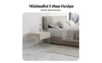 Clear C-curved Stand Transparent Design Nightstand single-piece-Piece Construction