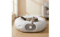 Feline Tunnel Bed Breathable Foldable Feline Bed Tunnel Multifunctional
