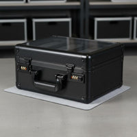 Double Layer PSA BGS Card Storage Box Transparent Lid Graded Card Carrying Case Carbon Fiber Pattern Shockproof for Collectors