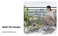 Tiered Pot Rack Indoor & Outdoor Use Plant Stand Minimalist designated areaSaving for homeowners, Balcony, Patio