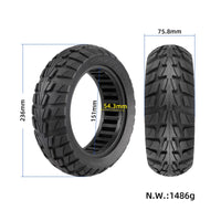 Never Flat 10x2.70-6.5 Solid Tire Shock-Absorbing Solid Scooter Tire High-Grip Tread Pattern